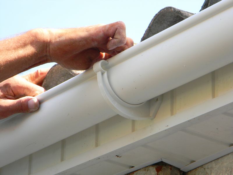 Gutter System on a Roof Edge
